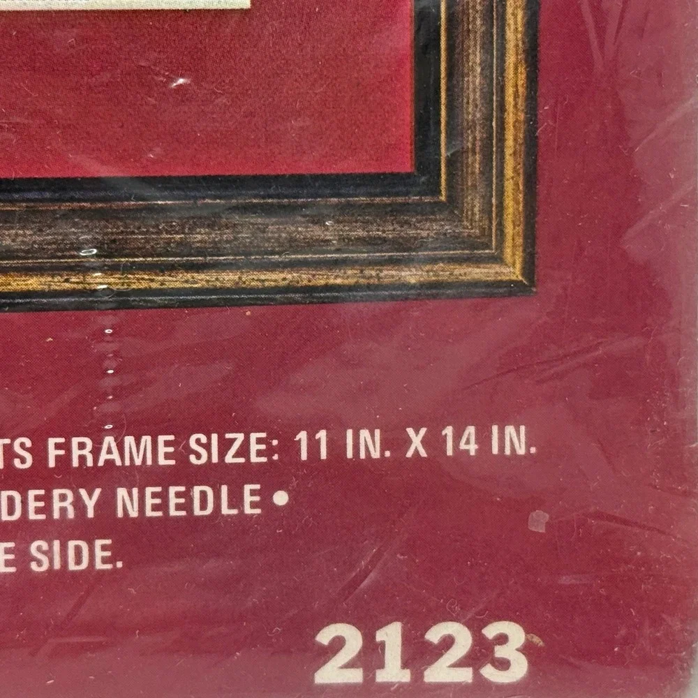 Crewel Embroidery 1975 Spice Chest 2123 Kit 13x16 Colonial‎ Country Farmhouse
